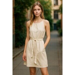 Gap White Women’s Petite Halter Dress Size Large PL